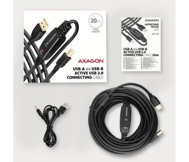 Axagon kabel ADR-220B USB repeater 20 m - 1485415 - zdjęcie 6